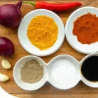Presentation of the ingredients used in the curry myTofu production